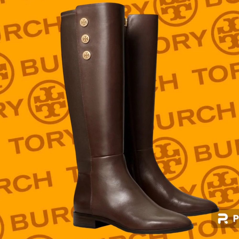❤️ Tory Burch Naomi Tall Boots Chocolate Brown new with box ❤️❤️